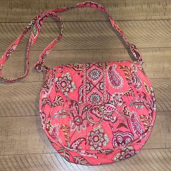 Vera Bradley Handbags - VERA BRADLEY Large Pink Cross Body